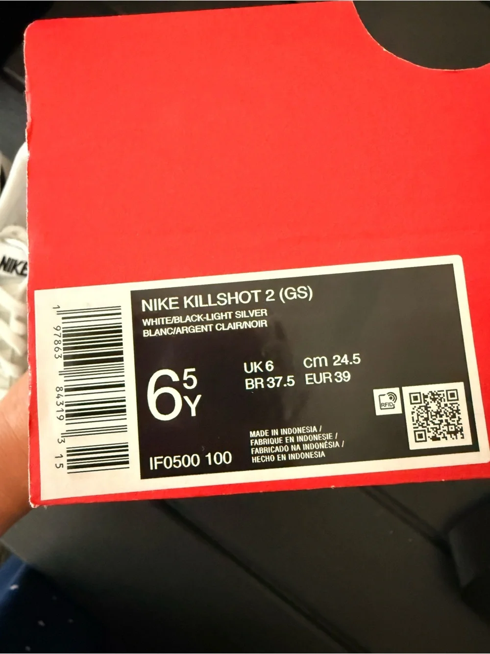 Nike kids killshot White & Black Low-Top Sneakers